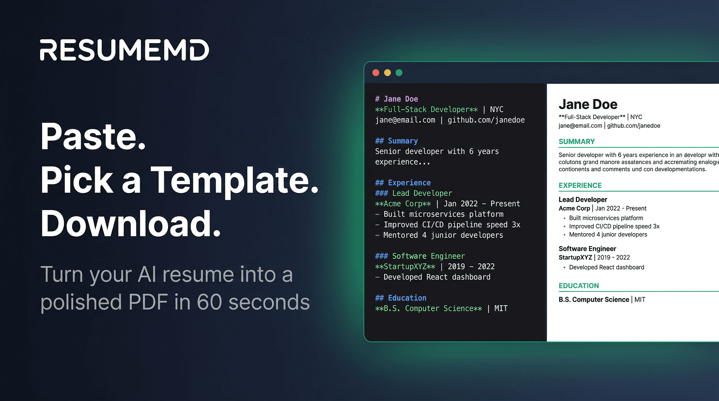 ResumeMD screenshot 1