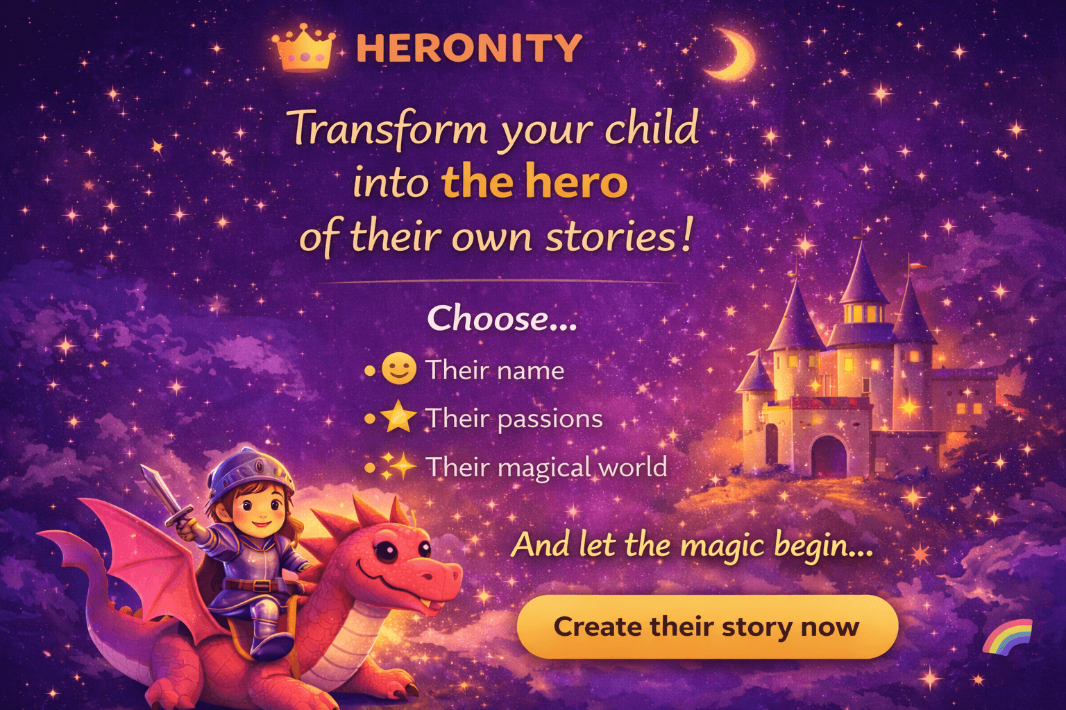 Heronity – AI stories for kids screenshot 1