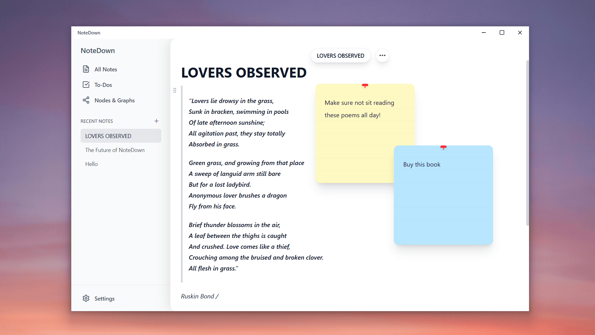NoteDown screenshot 1