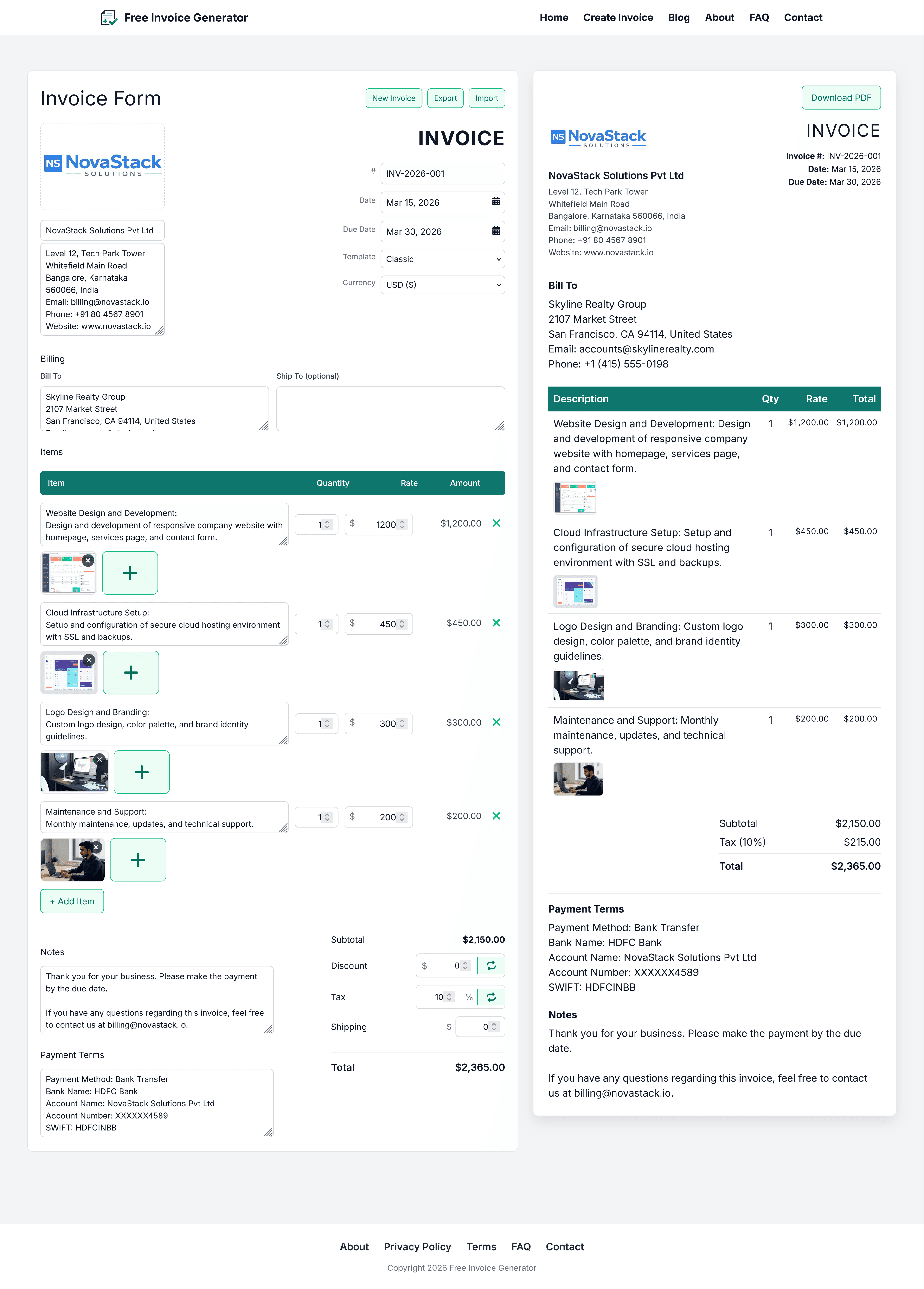 Invoice Generator by invoice.gen.in screenshot 3