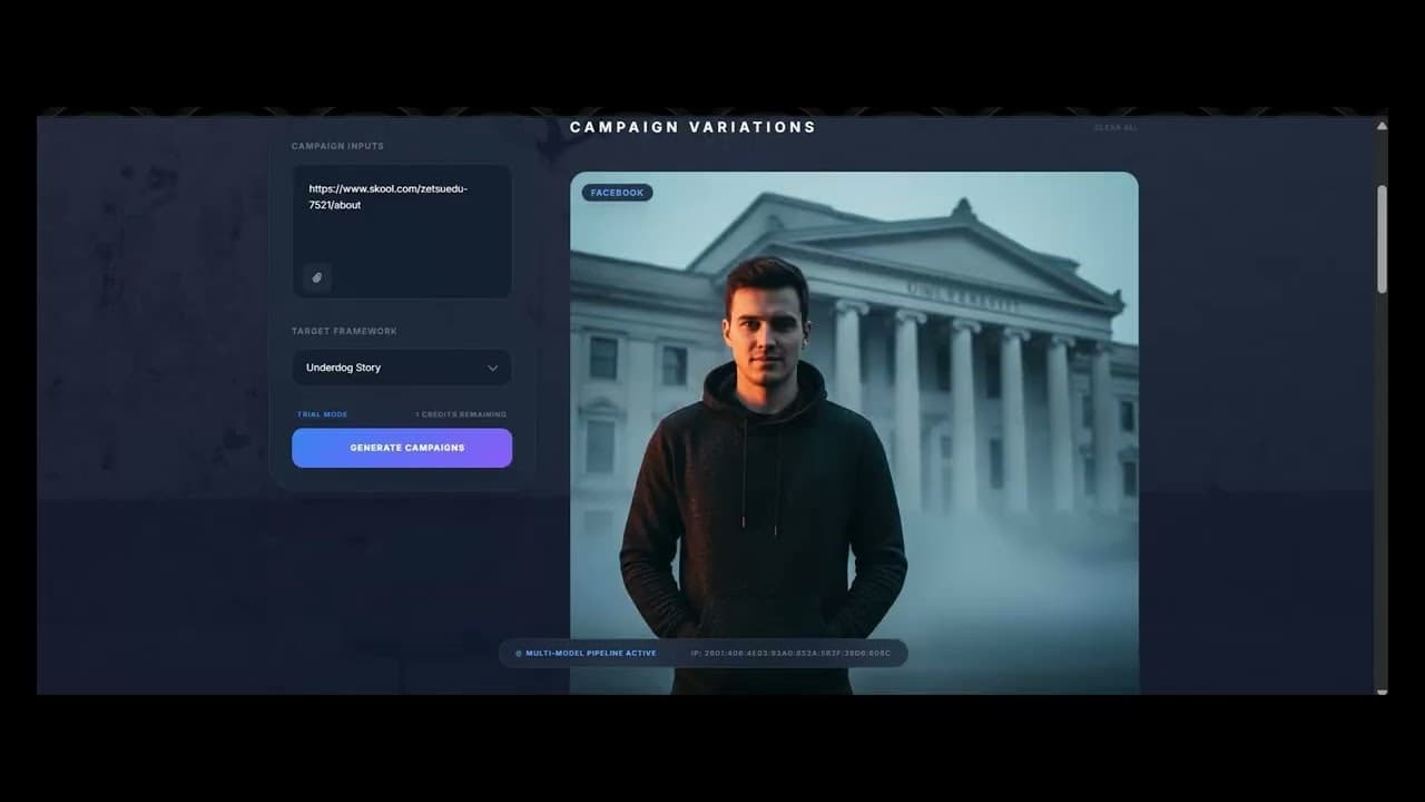 ZETSU EDU AI AD GENERATOR screenshot 1