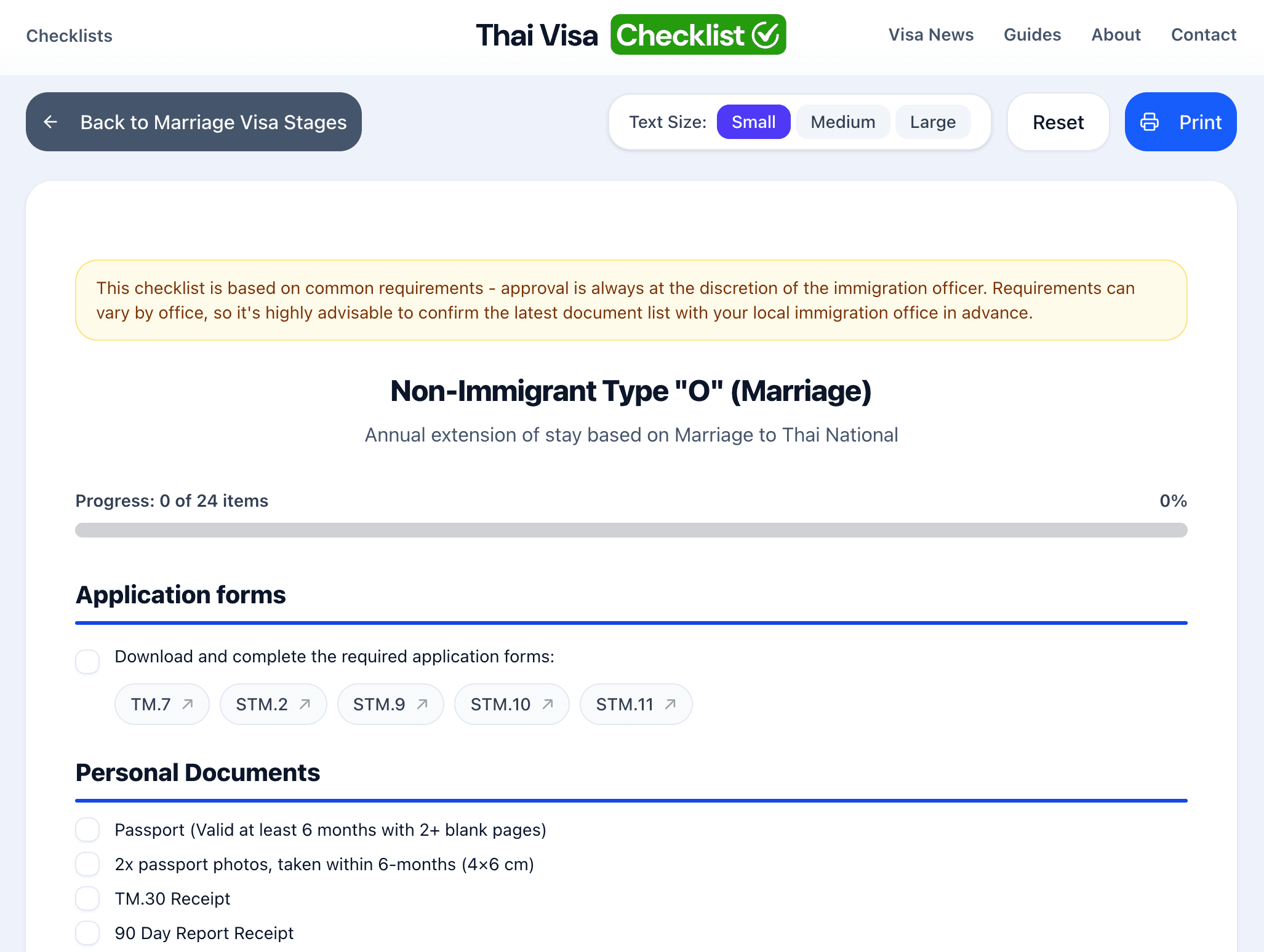 Thai Visa Checklist screenshot 3