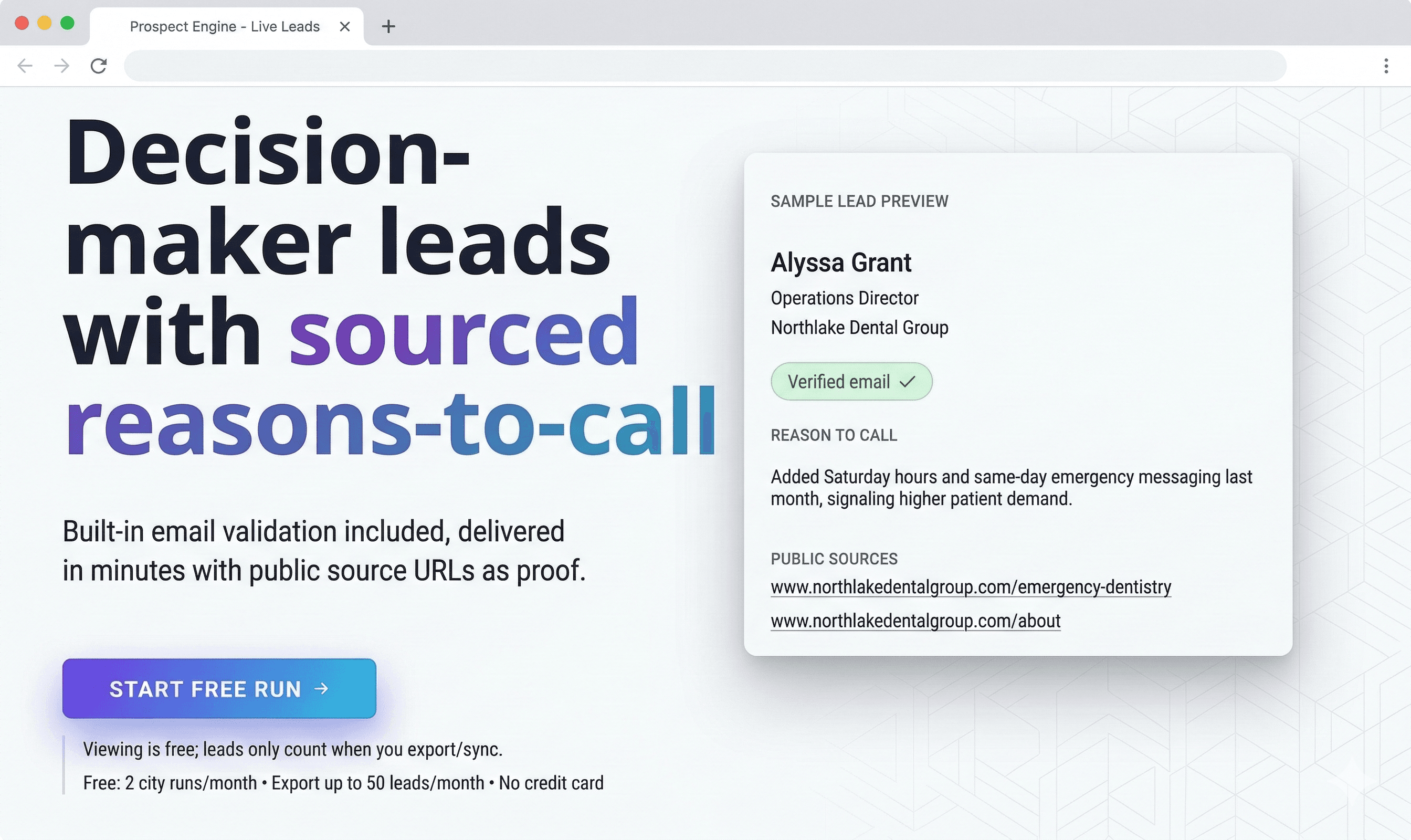 Prospect Engine screenshot 2