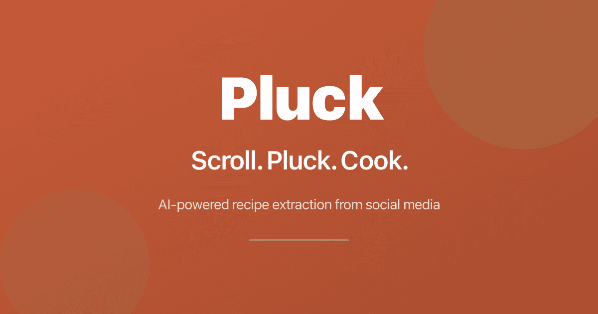 Pluck: AI Video Recipe Saver screenshot 1
