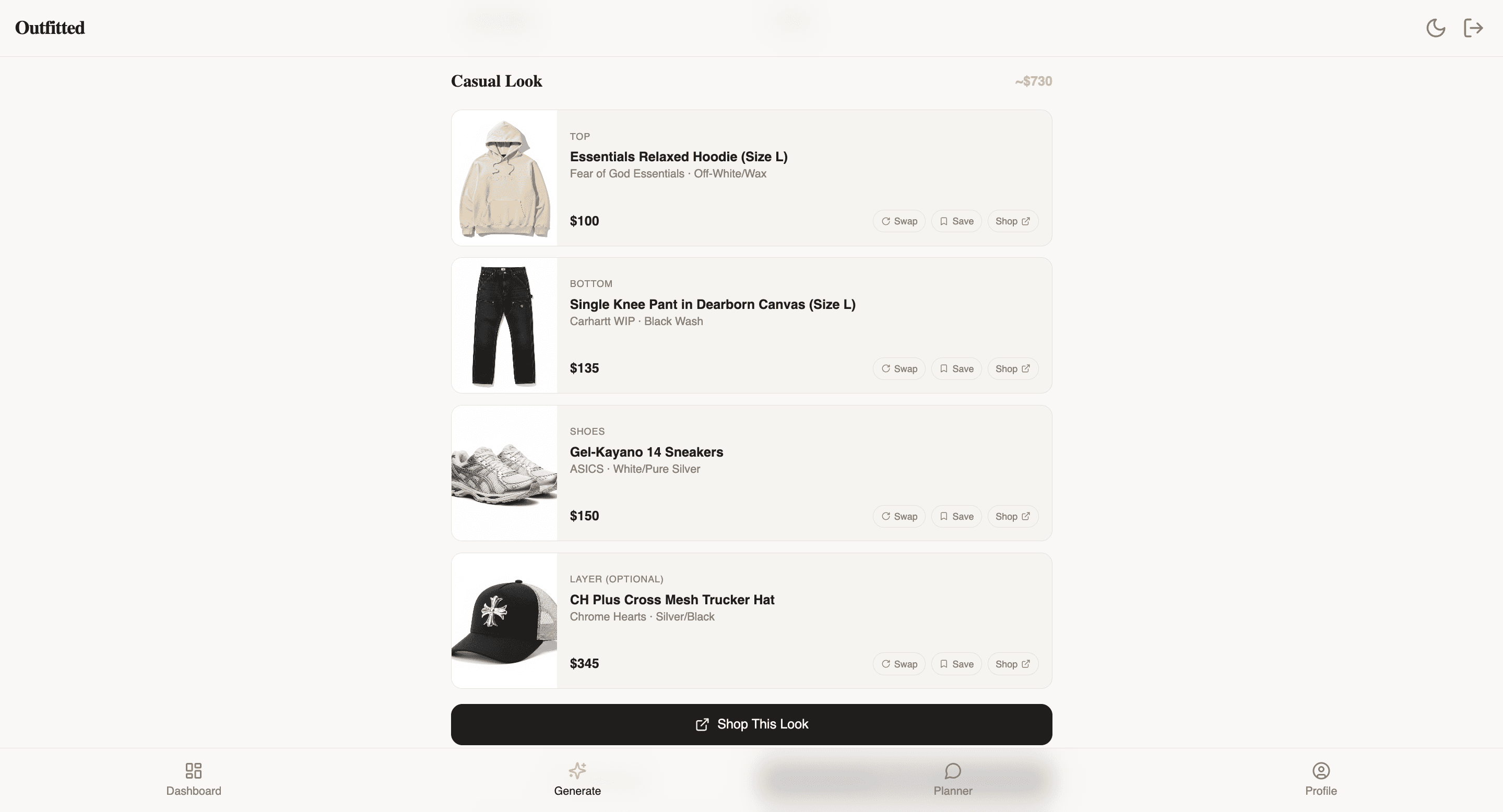 Outfitted screenshot 2