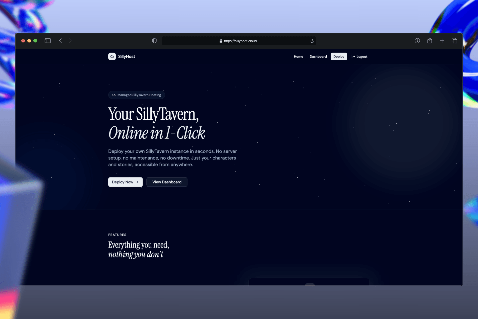 SillyHost screenshot 2