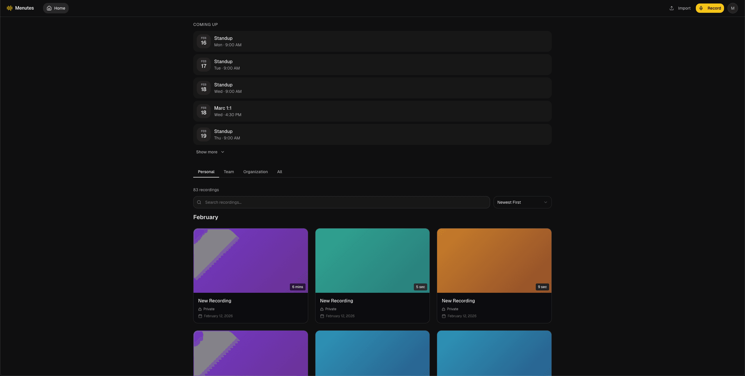 Menutes screenshot 3