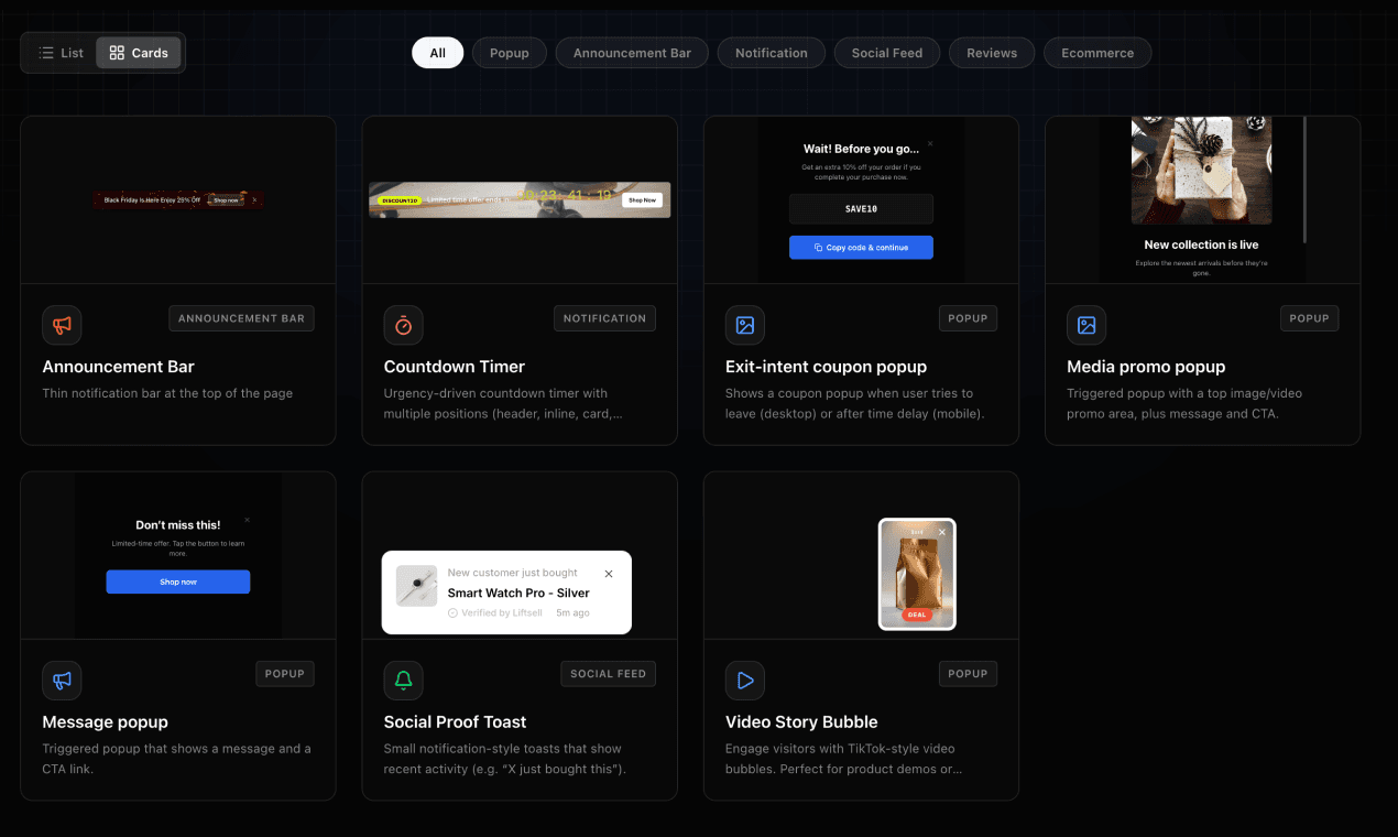 Liftsell screenshot 2