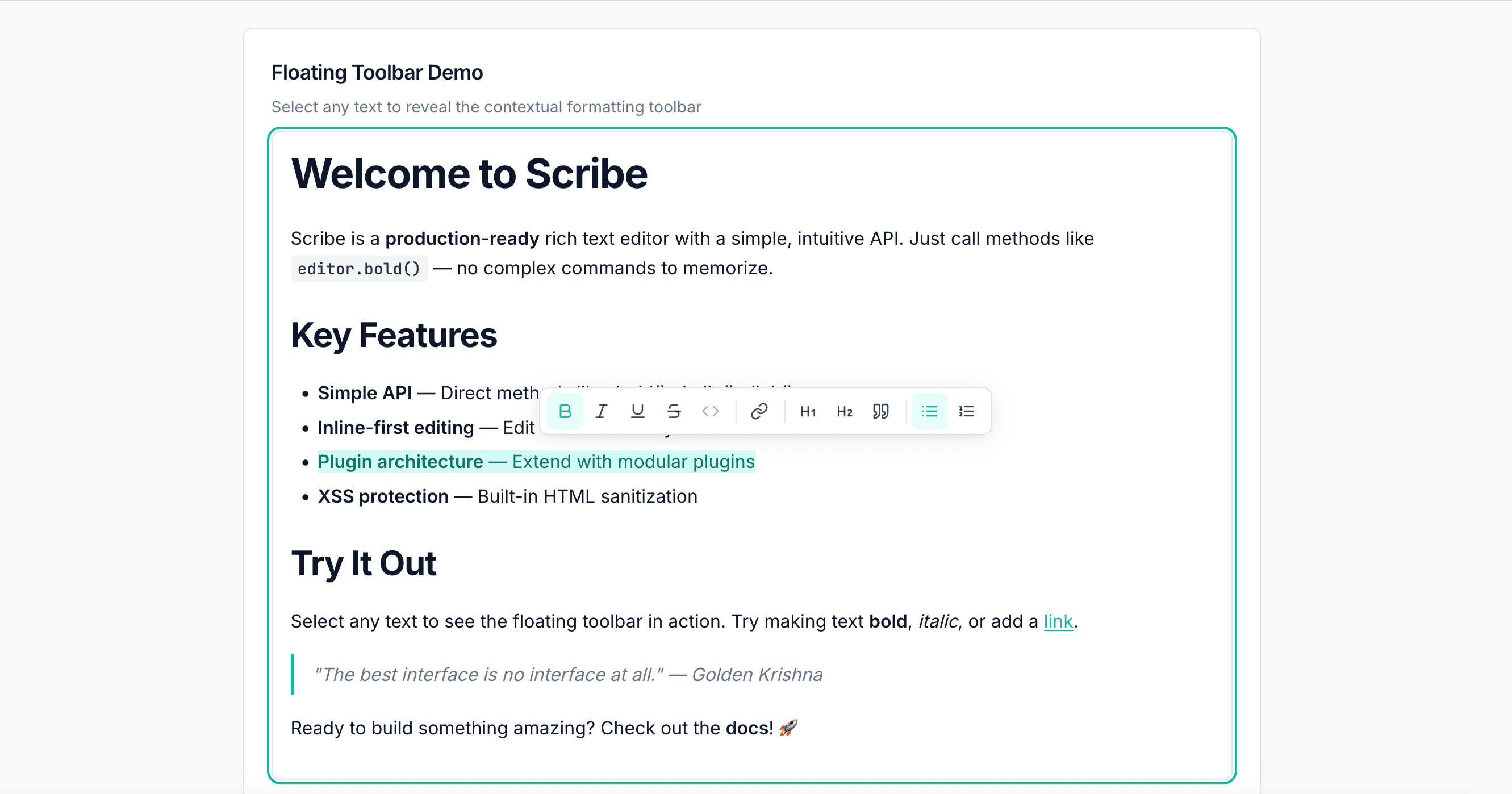 ScribeJS — Next-Gen Editor Core screenshot 5
