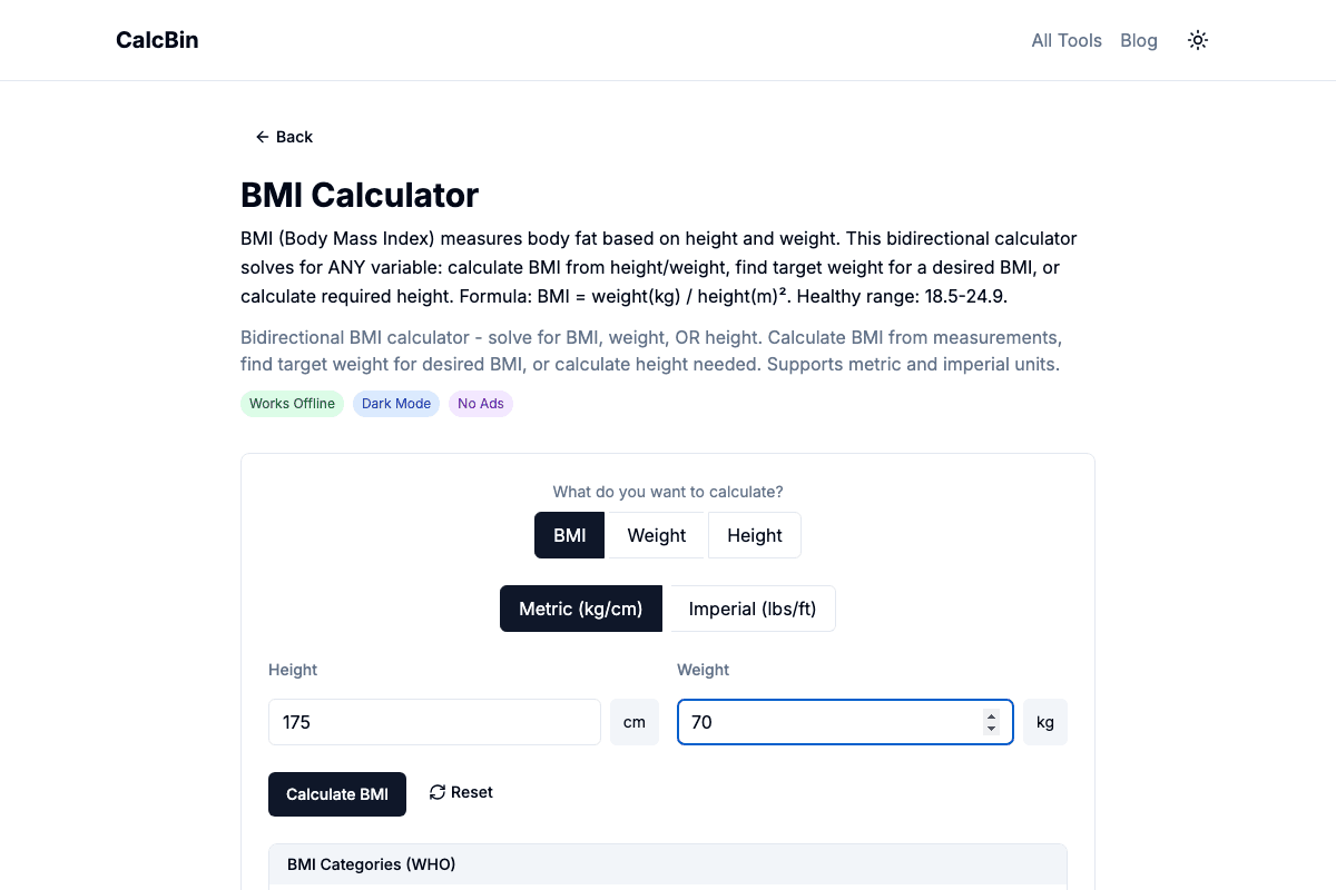 CalcBin screenshot 3