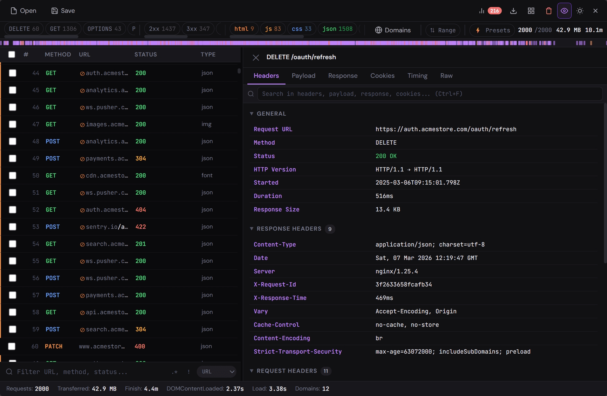 HAR Viewer screenshot 1