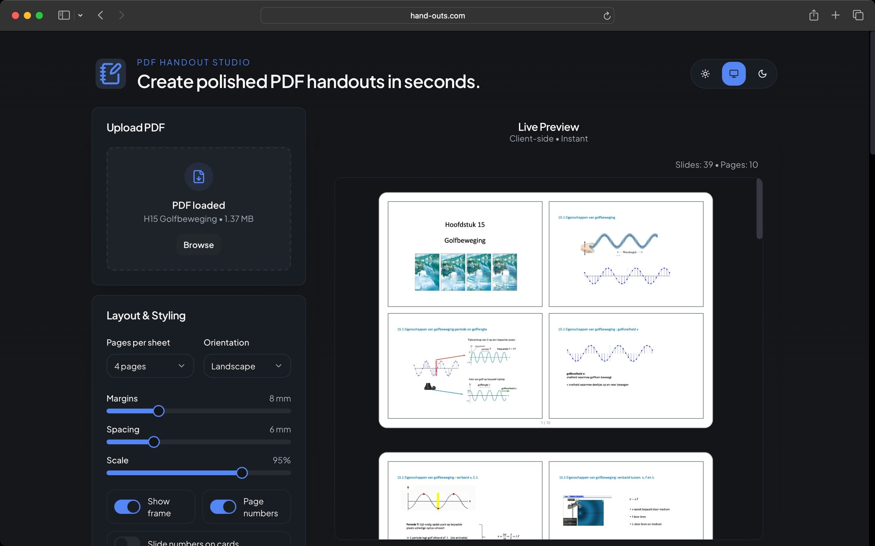 PDF Handout Studio screenshot 1