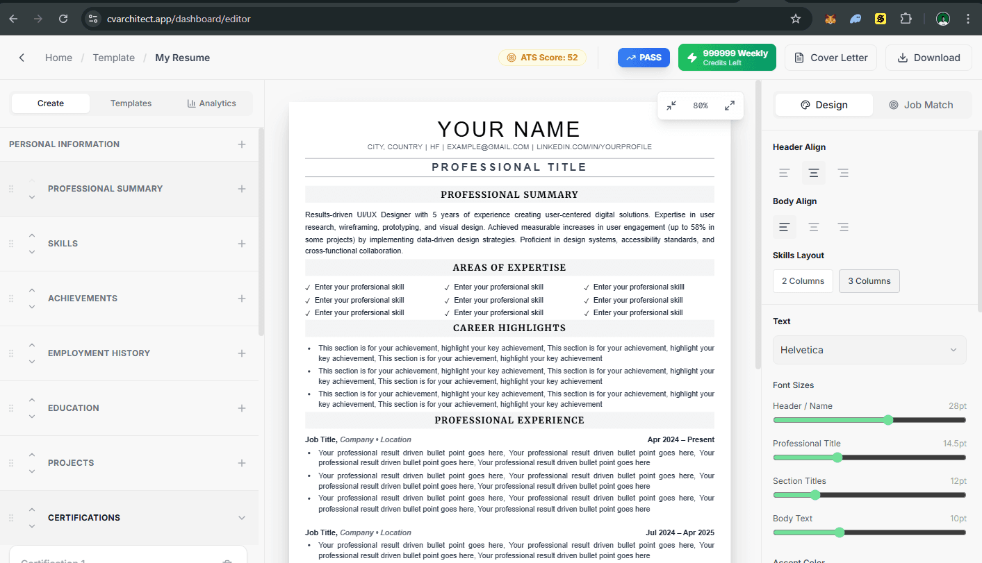 CV Architect screenshot 5