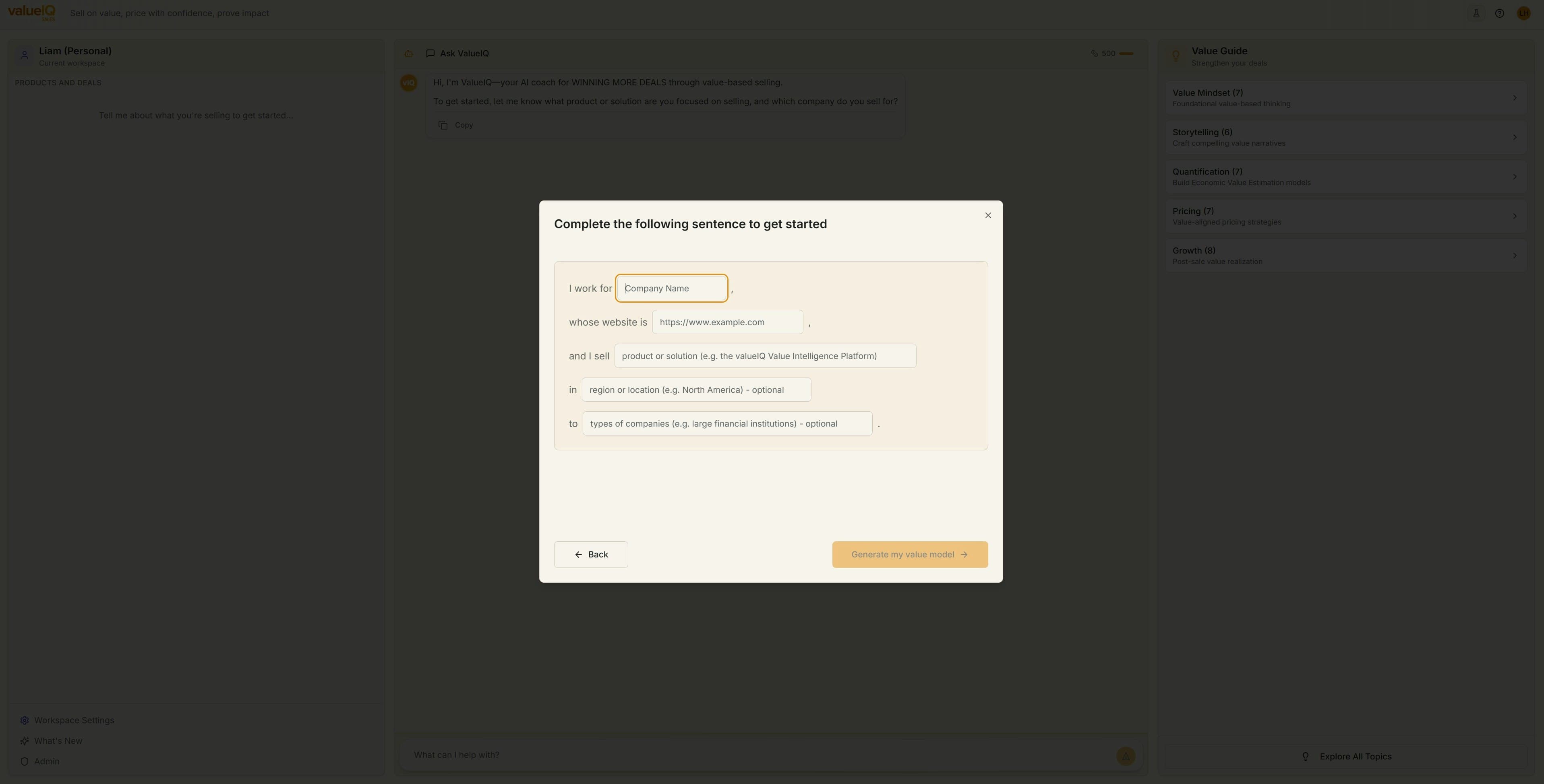 valueIQ.ai screenshot 2
