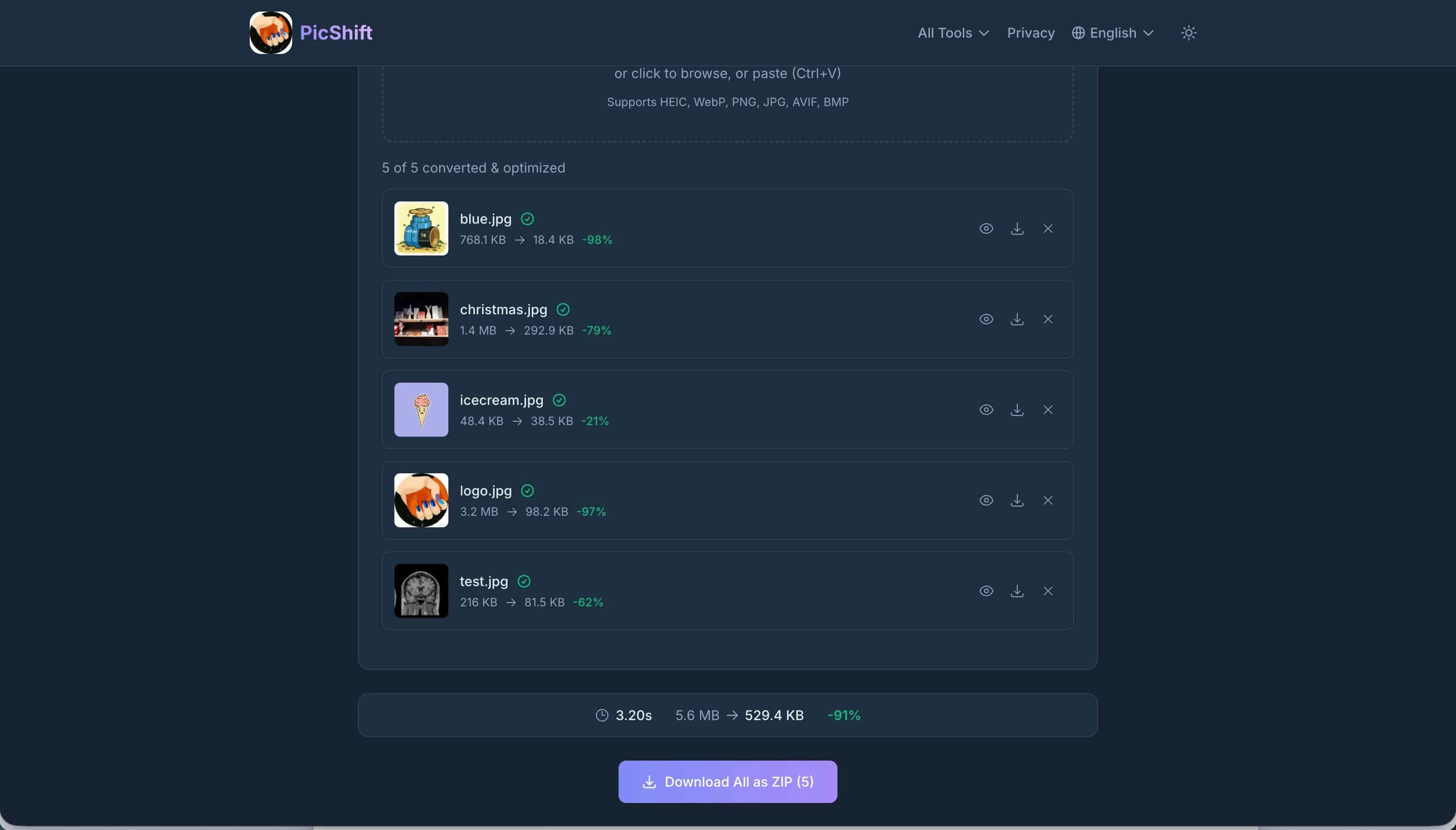 PicShift screenshot 2