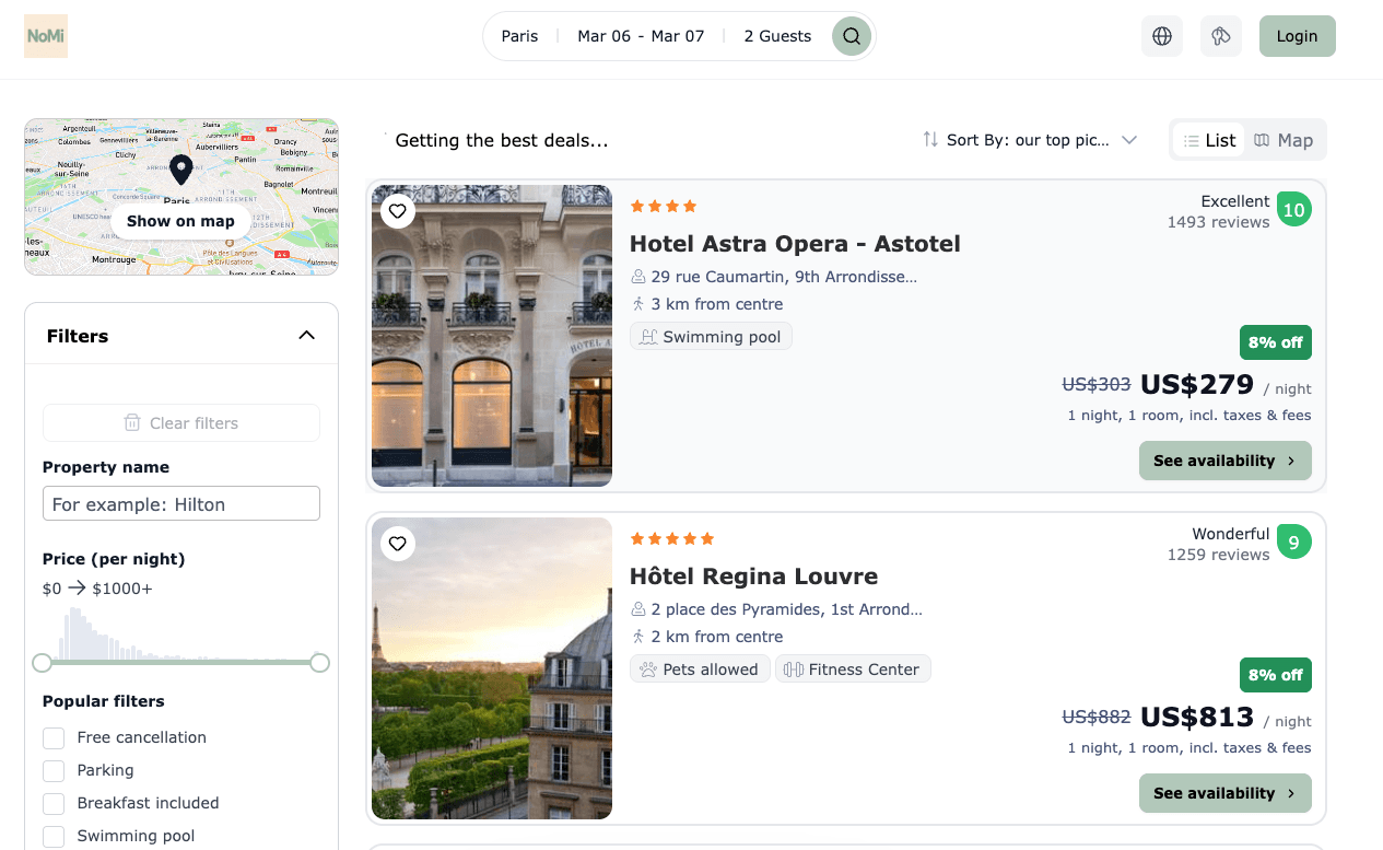 NoMi Travel screenshot 2