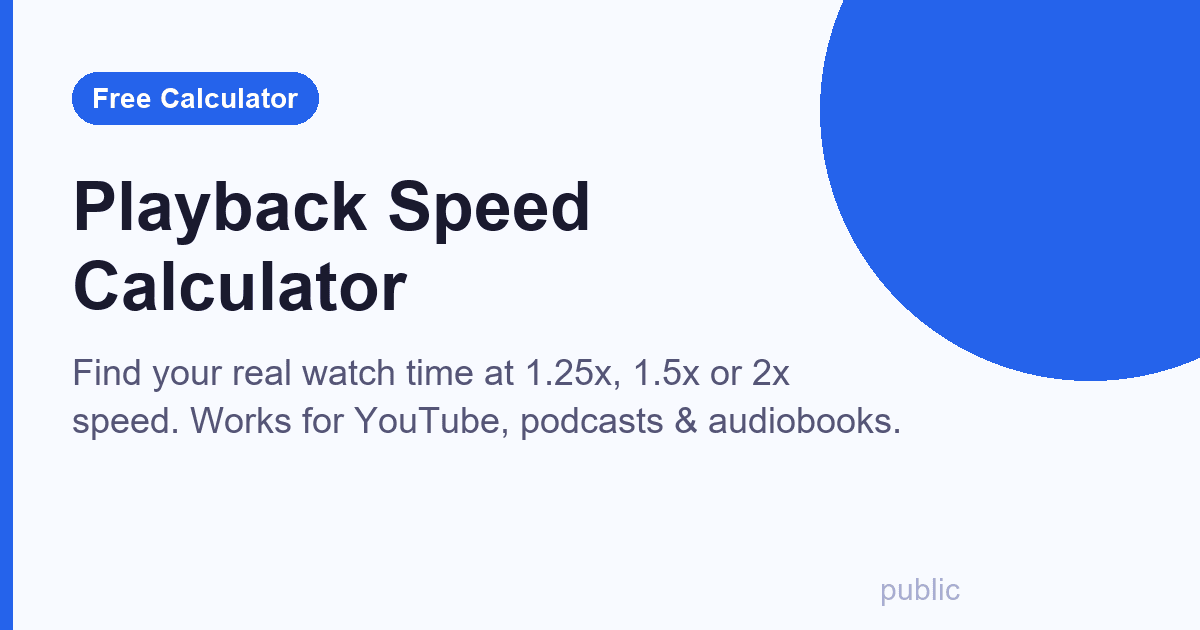 Playback Speed Calculator screenshot 1