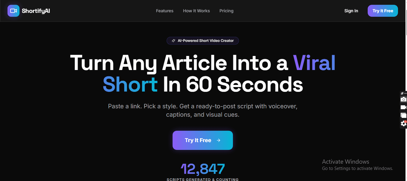 ShortifyAi screenshot 1