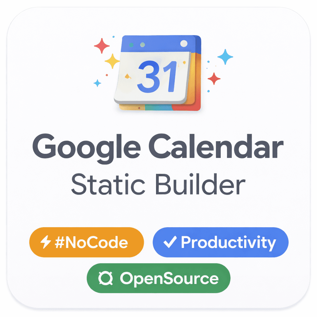 Static Google Calendar screenshot 1