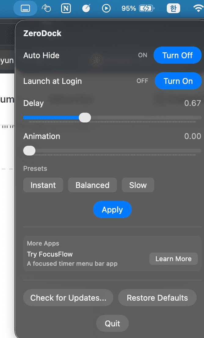 ZeroDock screenshot 2