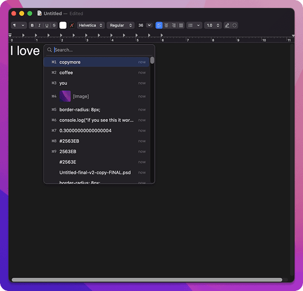 CopyMore, Simple Clipboard History screenshot 1
