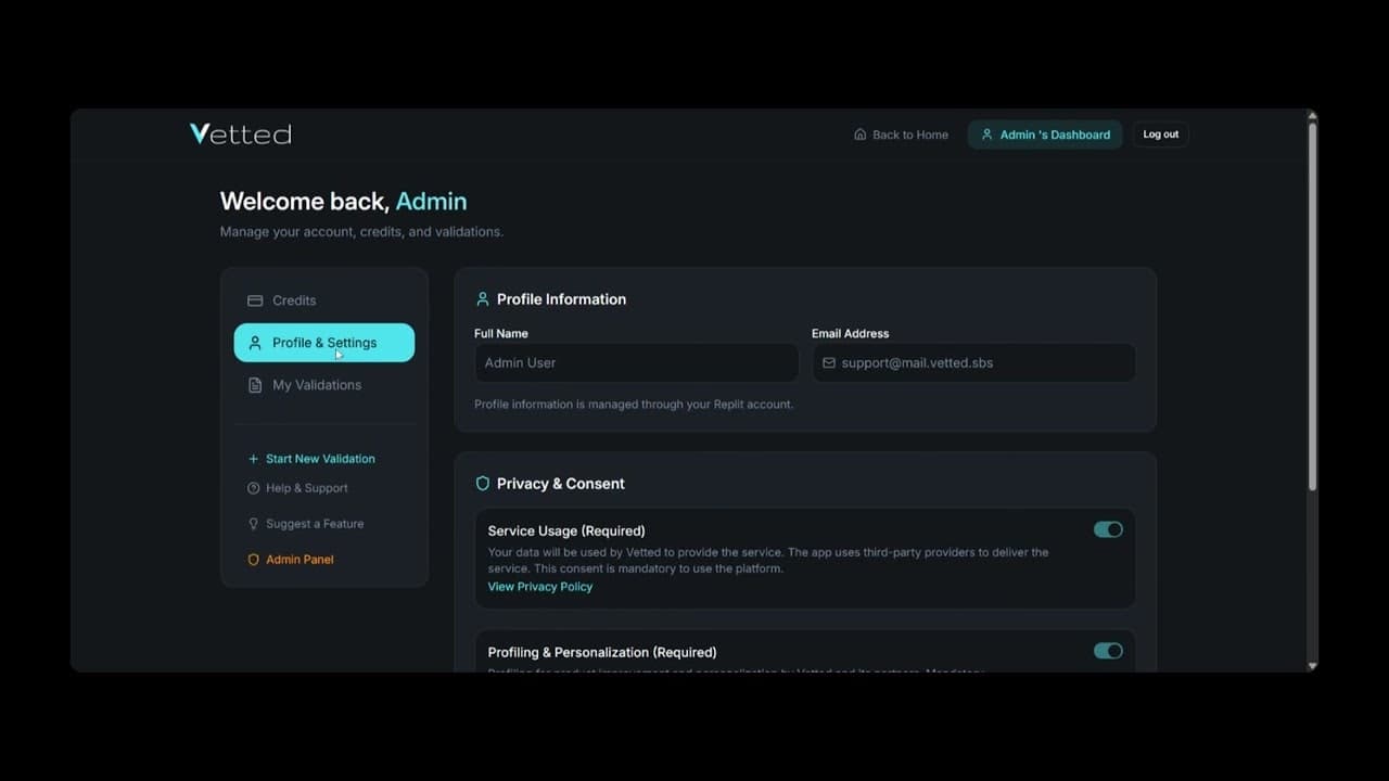 Vetted: Stop Guessing, Start Validating screenshot 2
