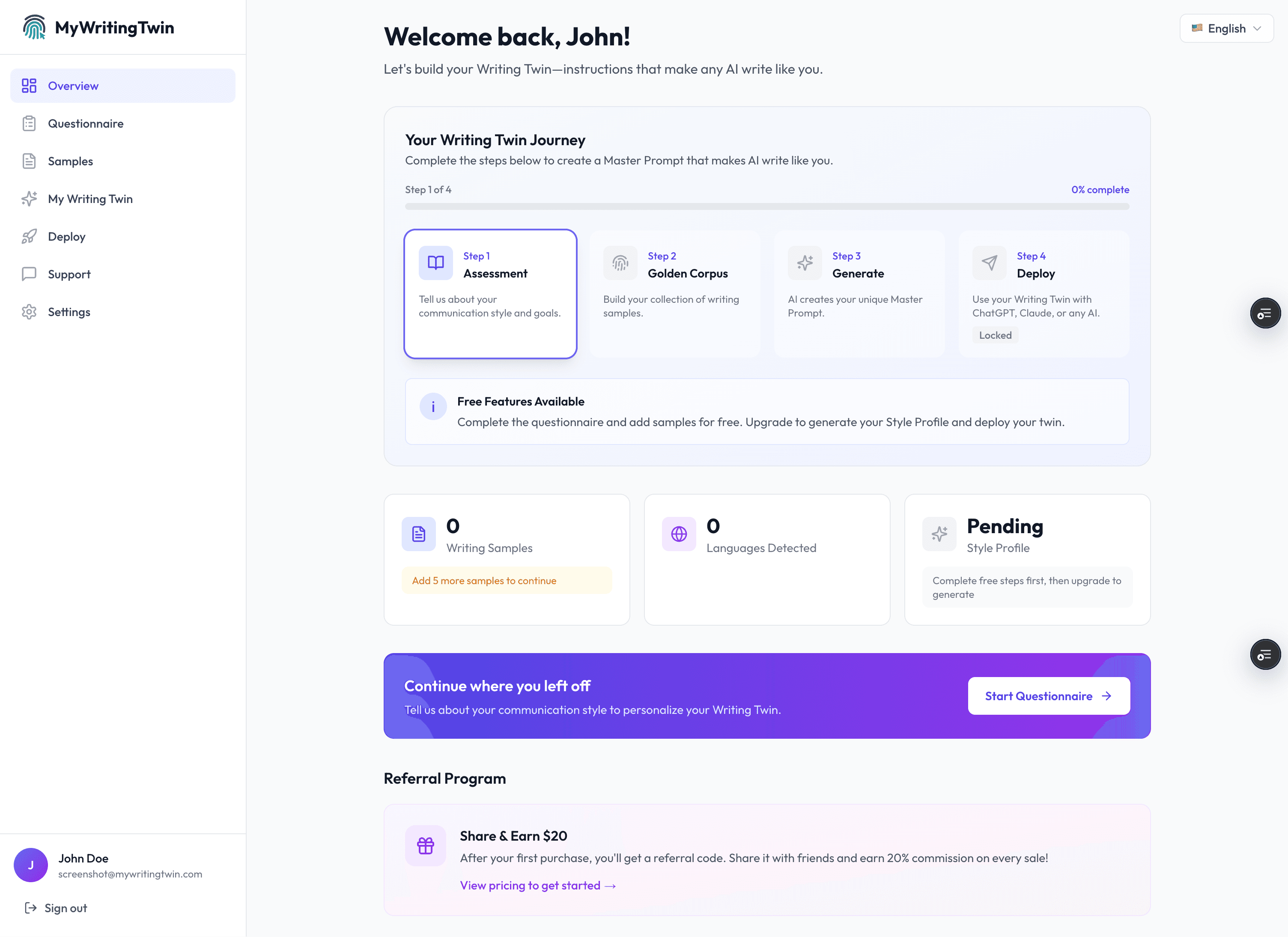 My Writing Twin screenshot 3