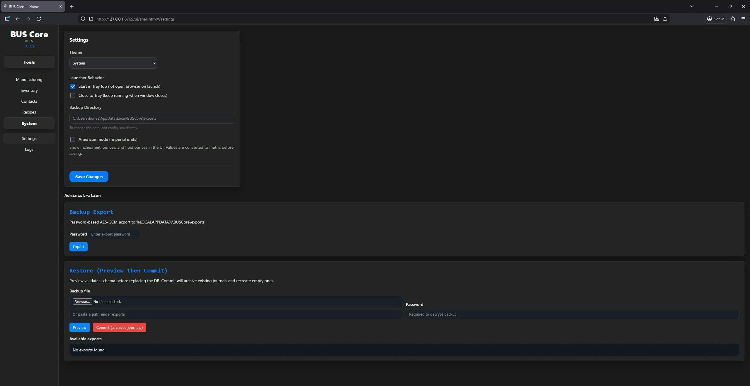 BUS Core screenshot 2