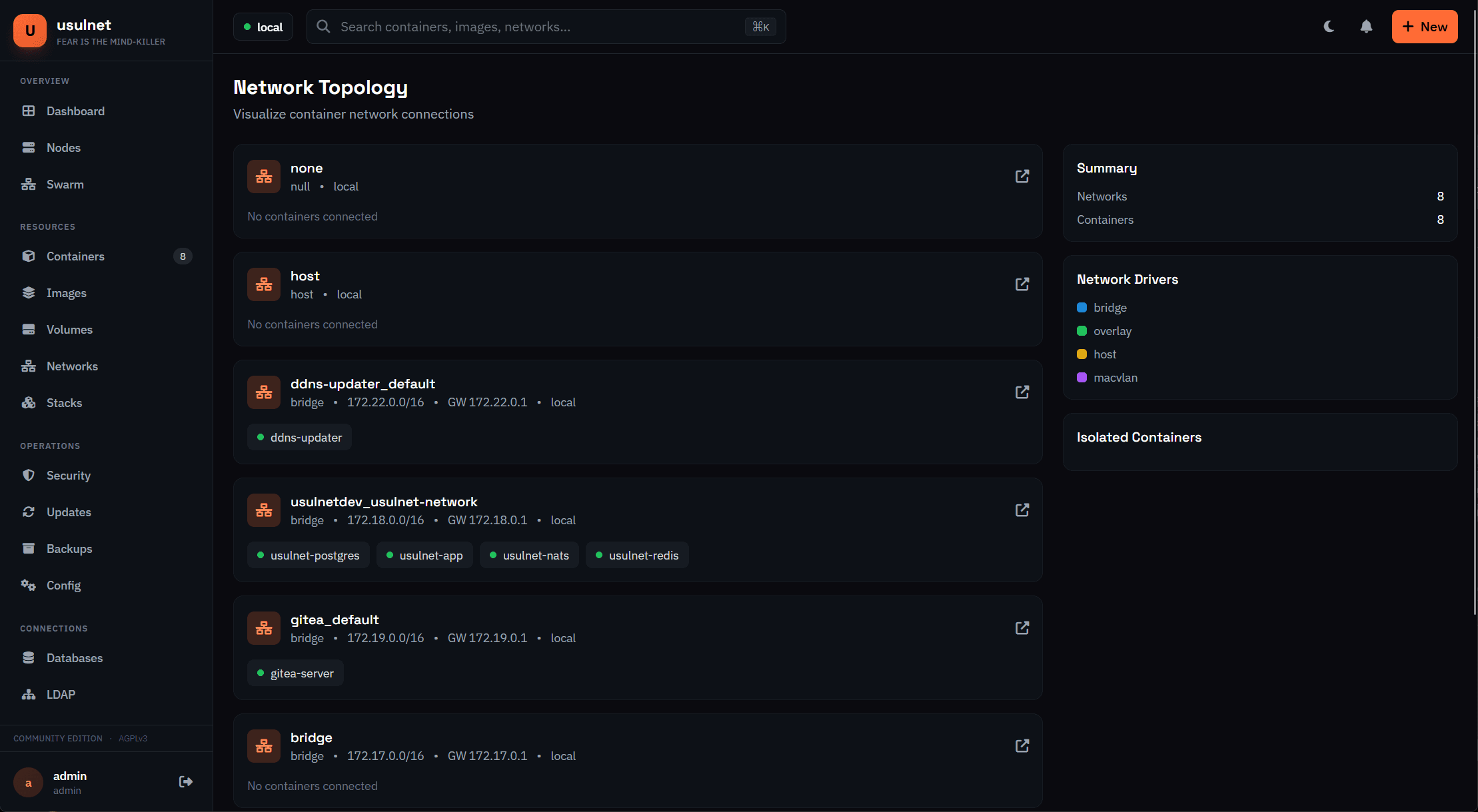 usulnet — DevOps & SysAdmins UI screenshot 42
