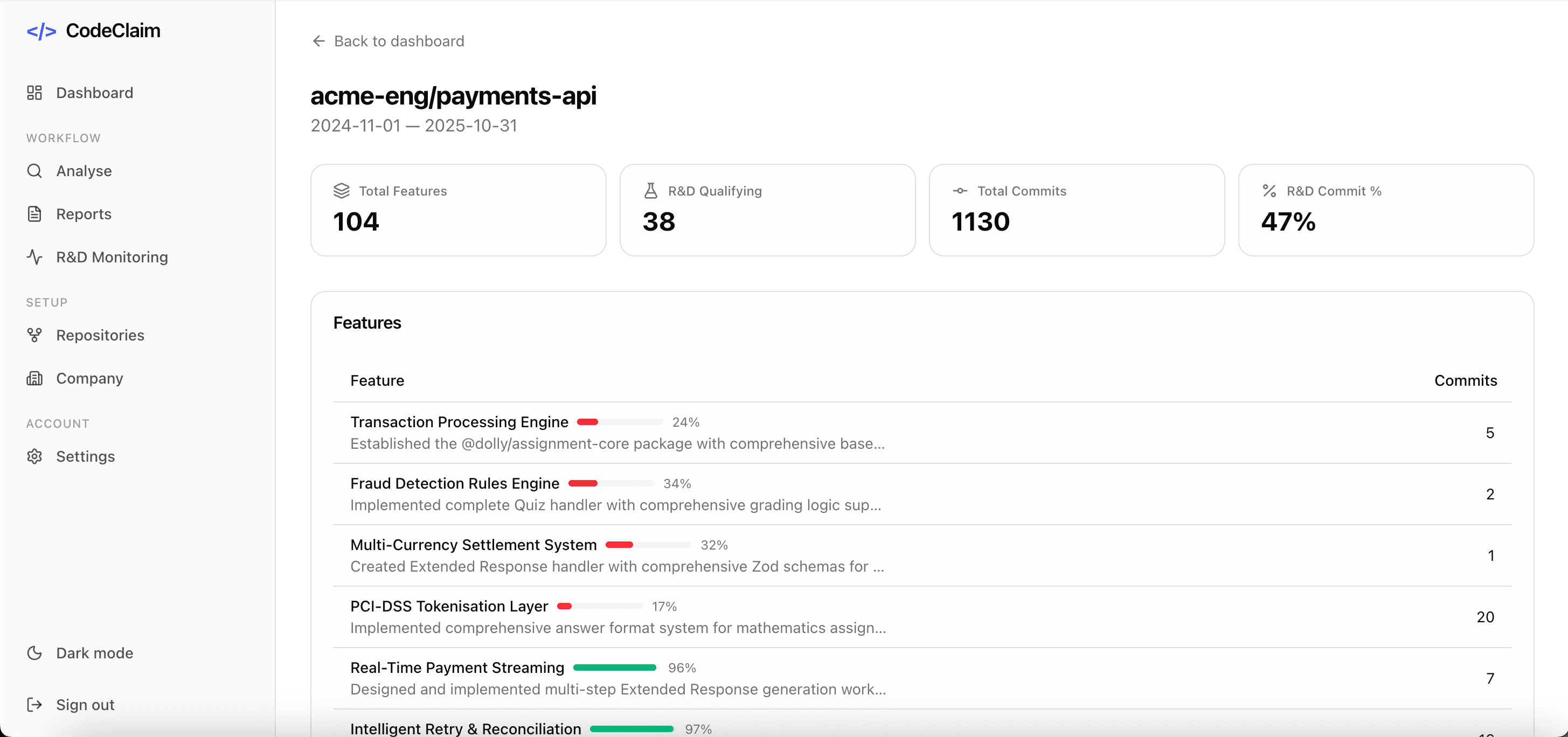 CodeClaim screenshot 2