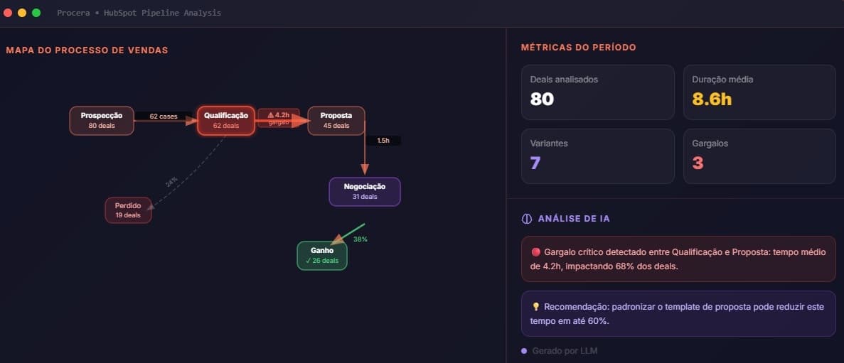 Procera Hubspot Process Mining screenshot 1