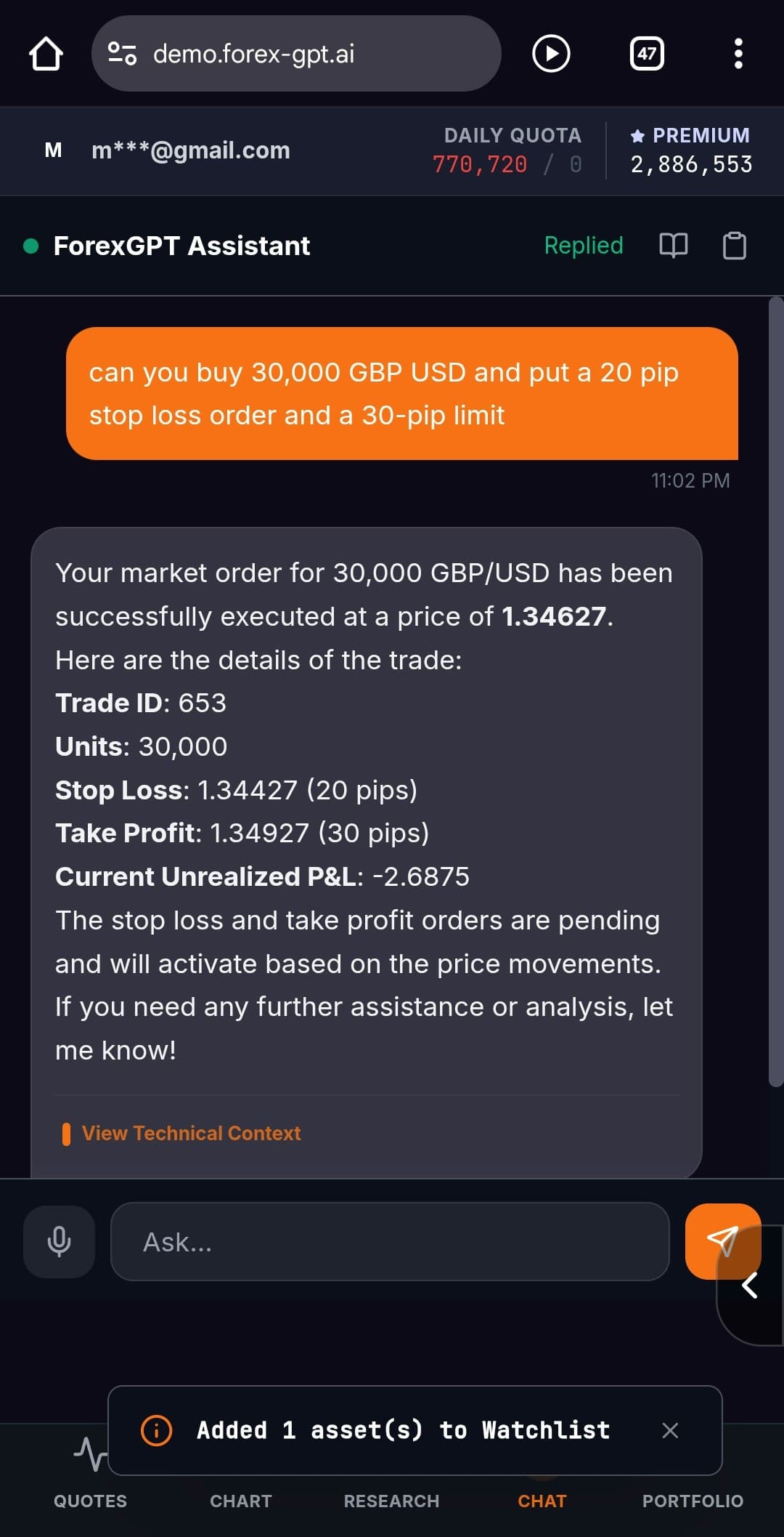 ForexGPT® Voice/Chat controlled trading screenshot 15