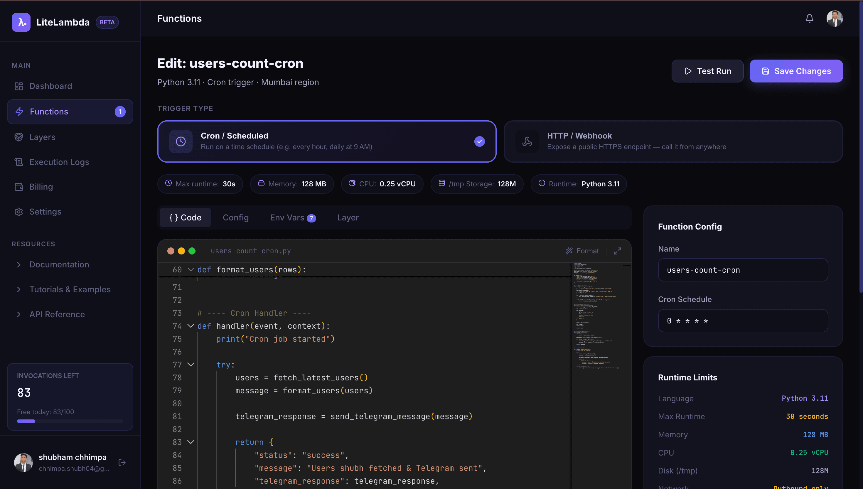 LiteLambda screenshot 3