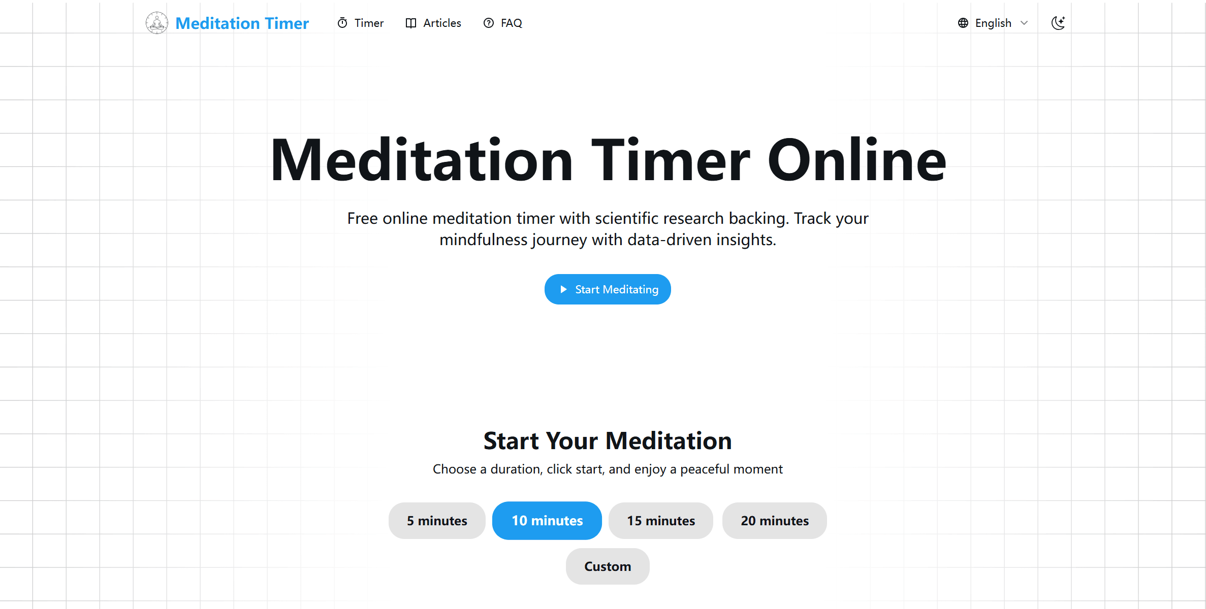 Meditation Timer Online screenshot 1