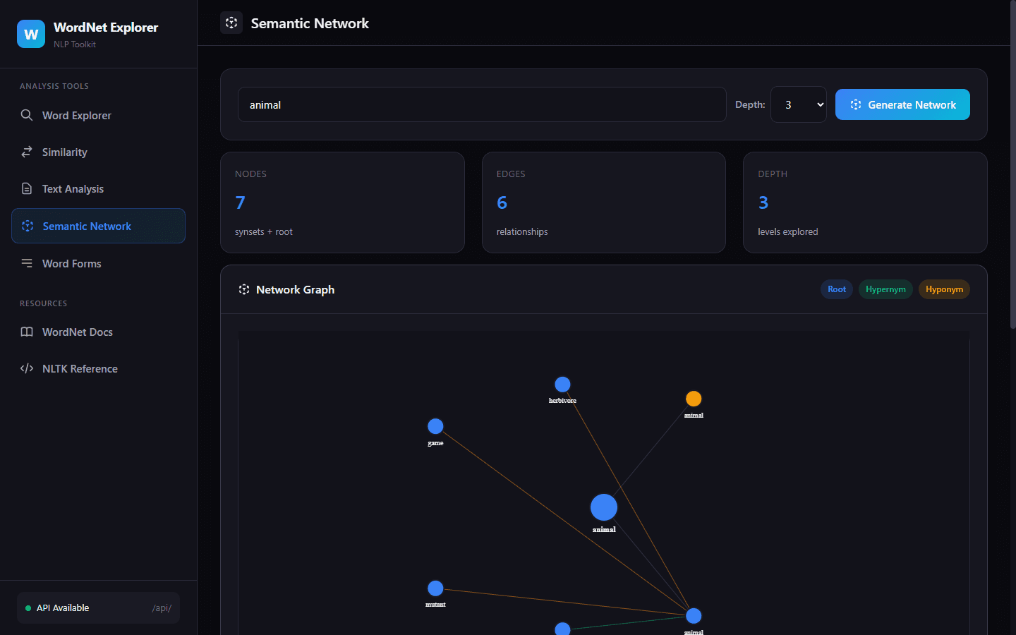 WordNet Explorer: NLP Toolkit screenshot 6