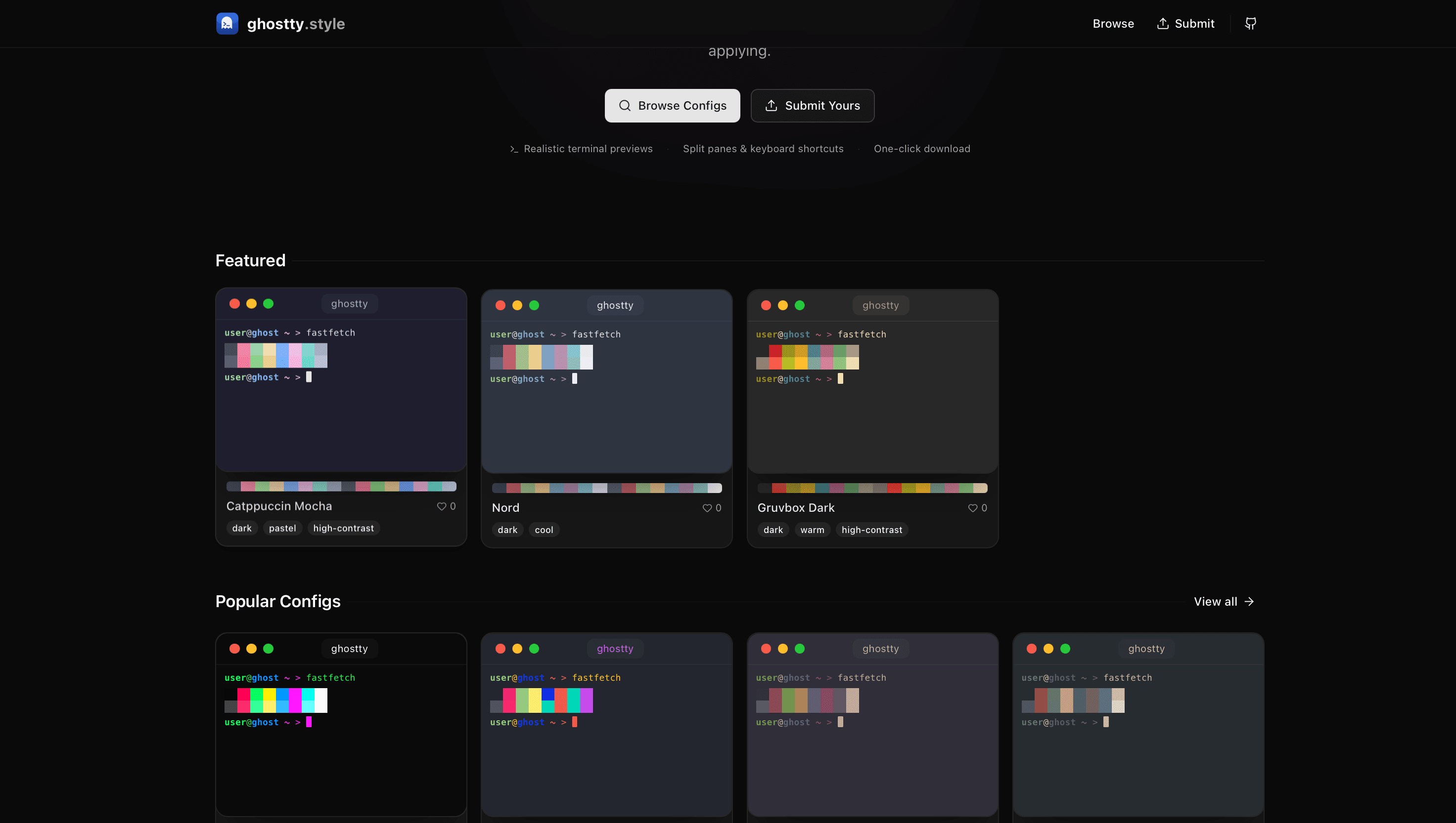 ghostty.style screenshot 2