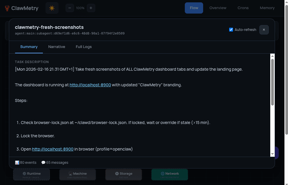 ClawMetry for OpenClaw screenshot 7