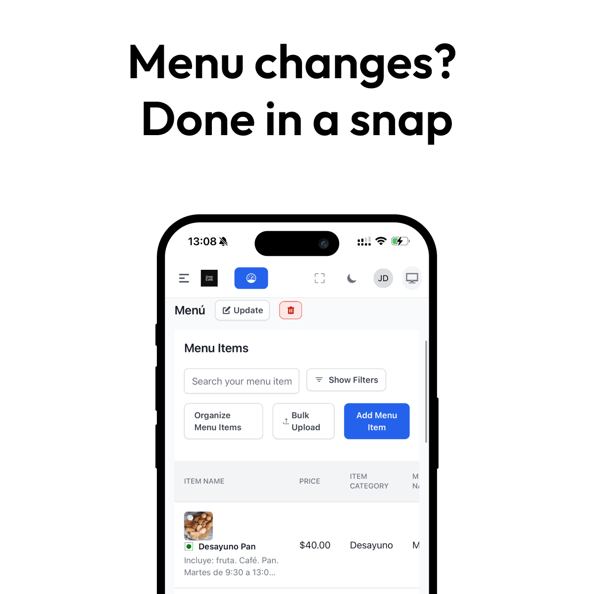Snap Eats - Restaurant platform screenshot 3