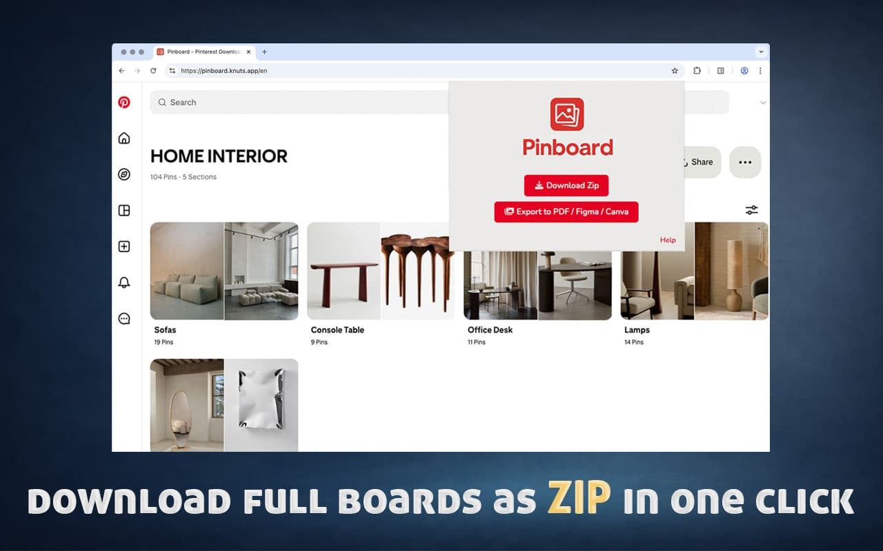 Pinboard screenshot 2