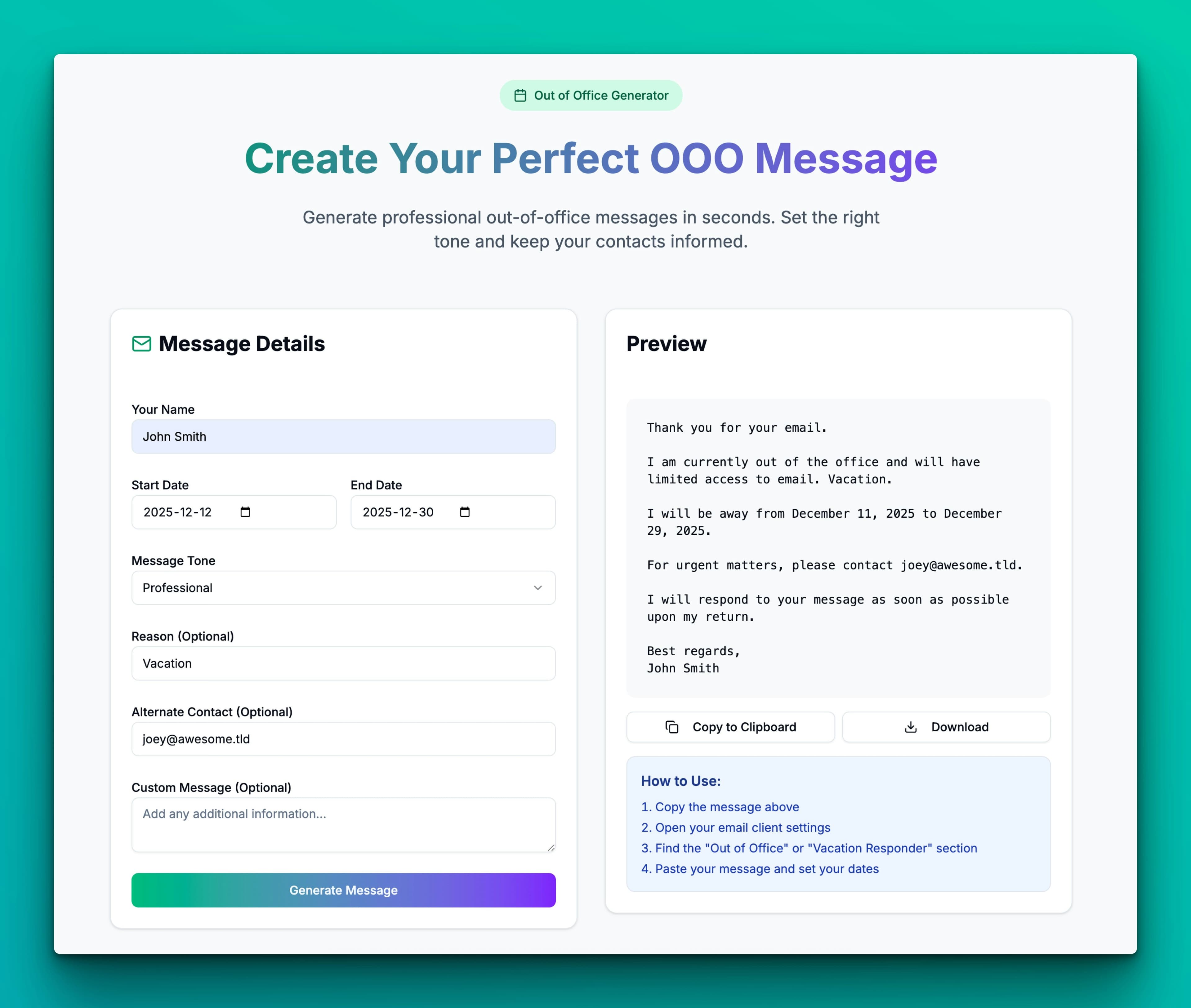 EmailSig screenshot 11