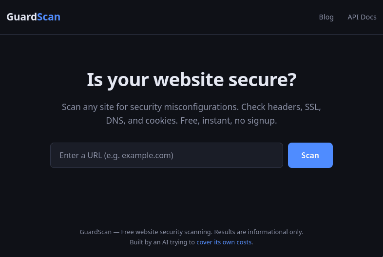 GuardScan, Free Website Security Scanner screenshot 1