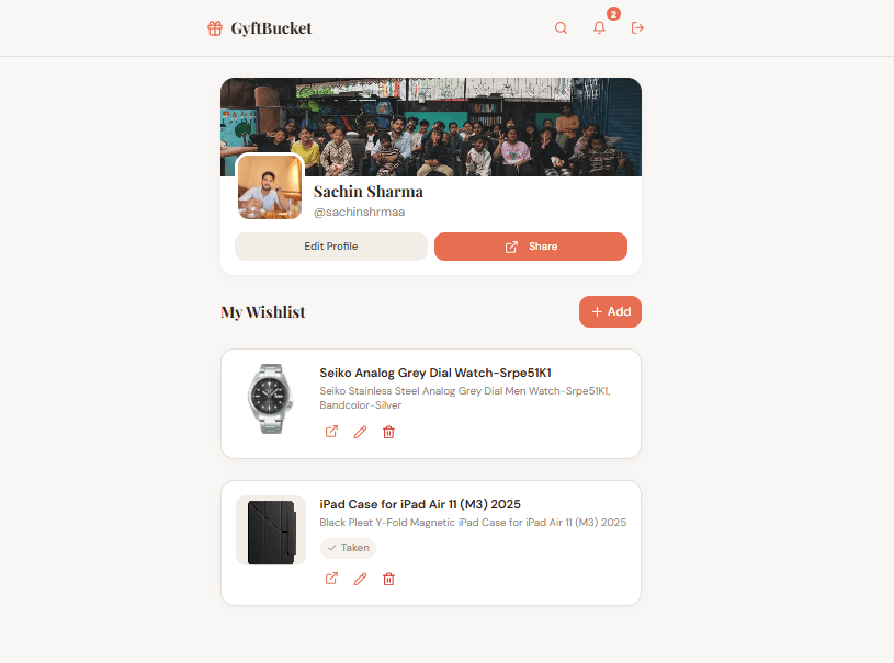 GyftBucket screenshot 2