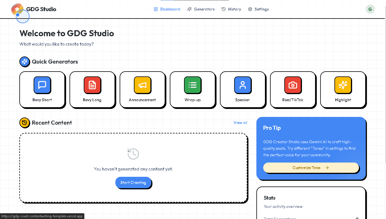 GDG Creator Studio screenshot 1