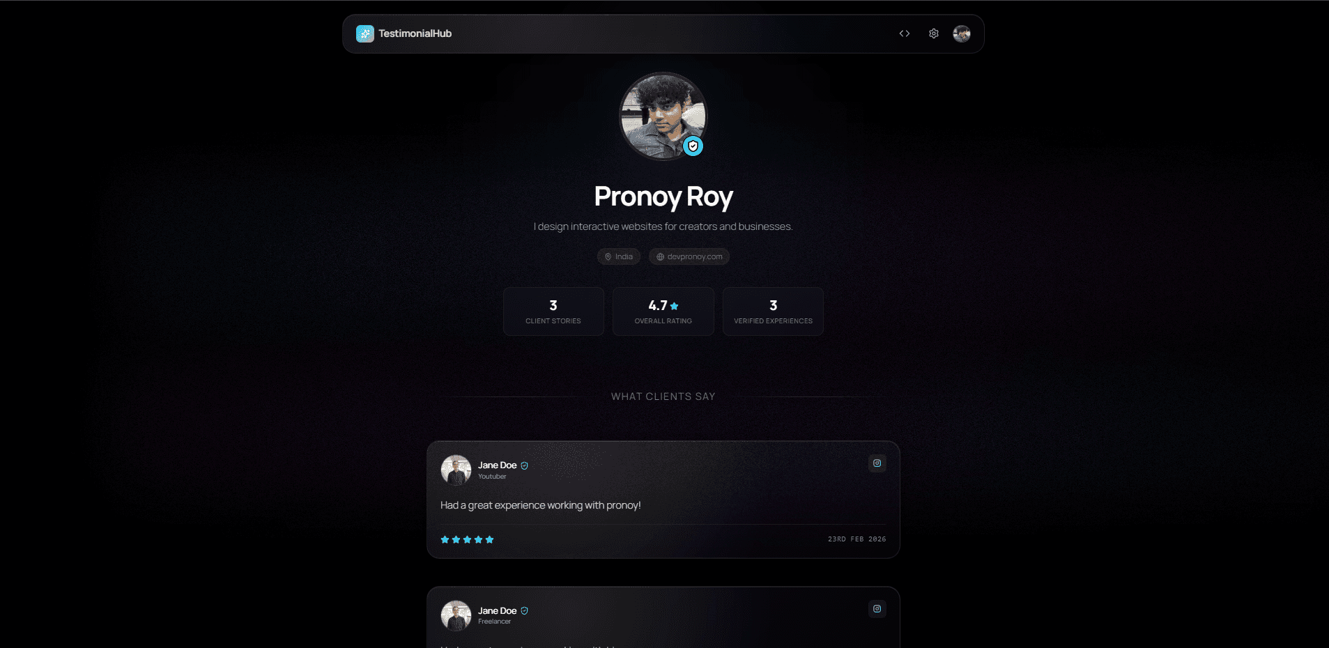 Testimonial Hub screenshot 3