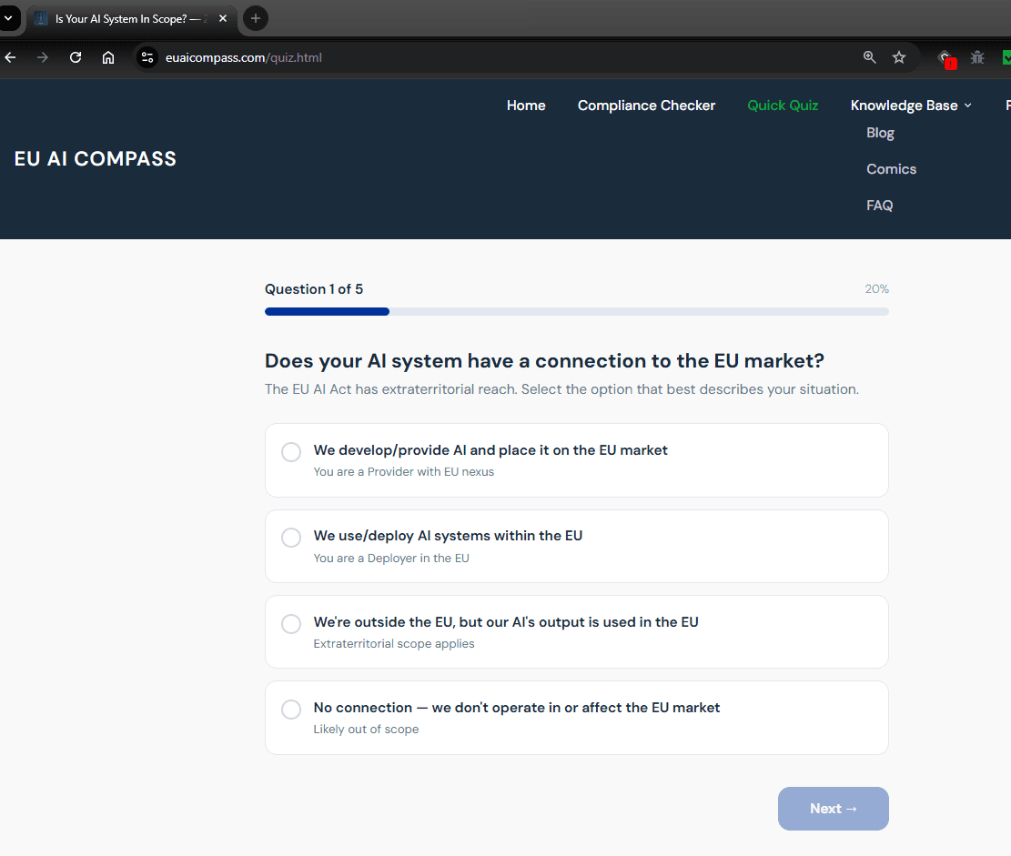 EU AI Compass screenshot 5