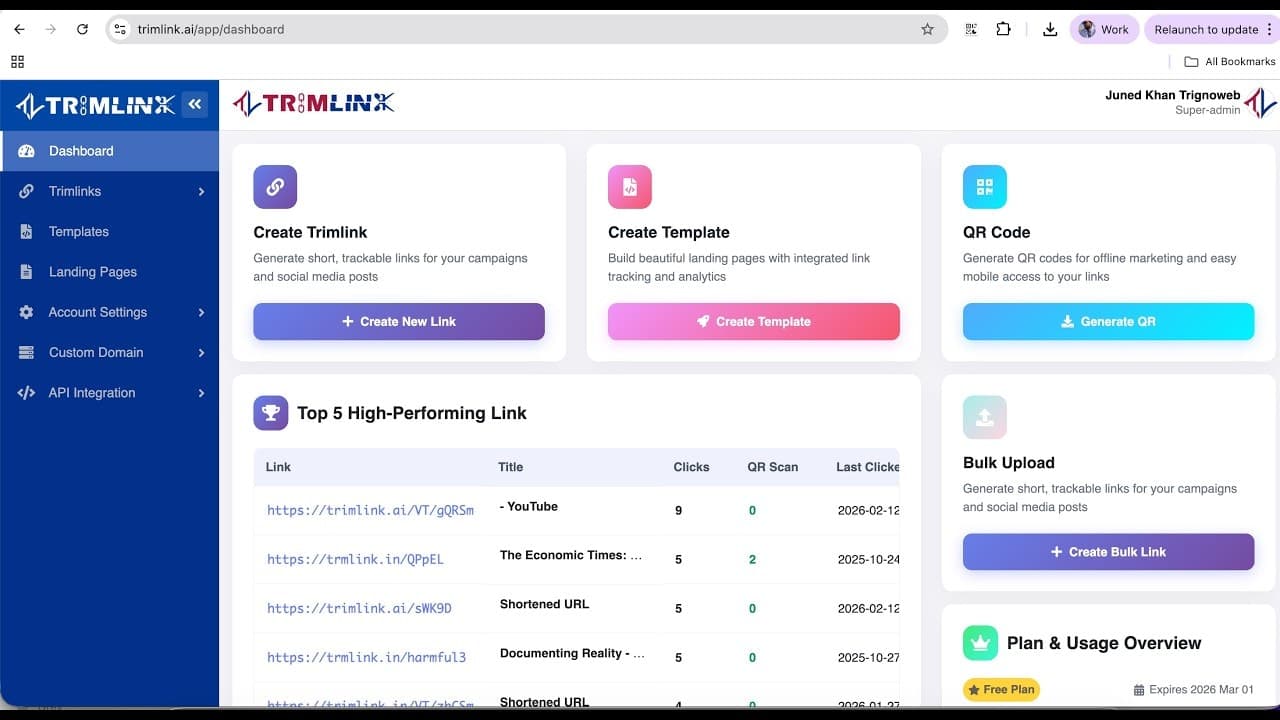 Trimlink screenshot 1