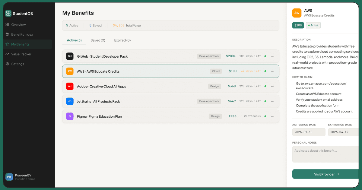 StudentOS screenshot 5