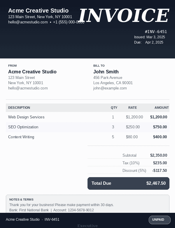 InvoicePro Invoice Generator screenshot 3