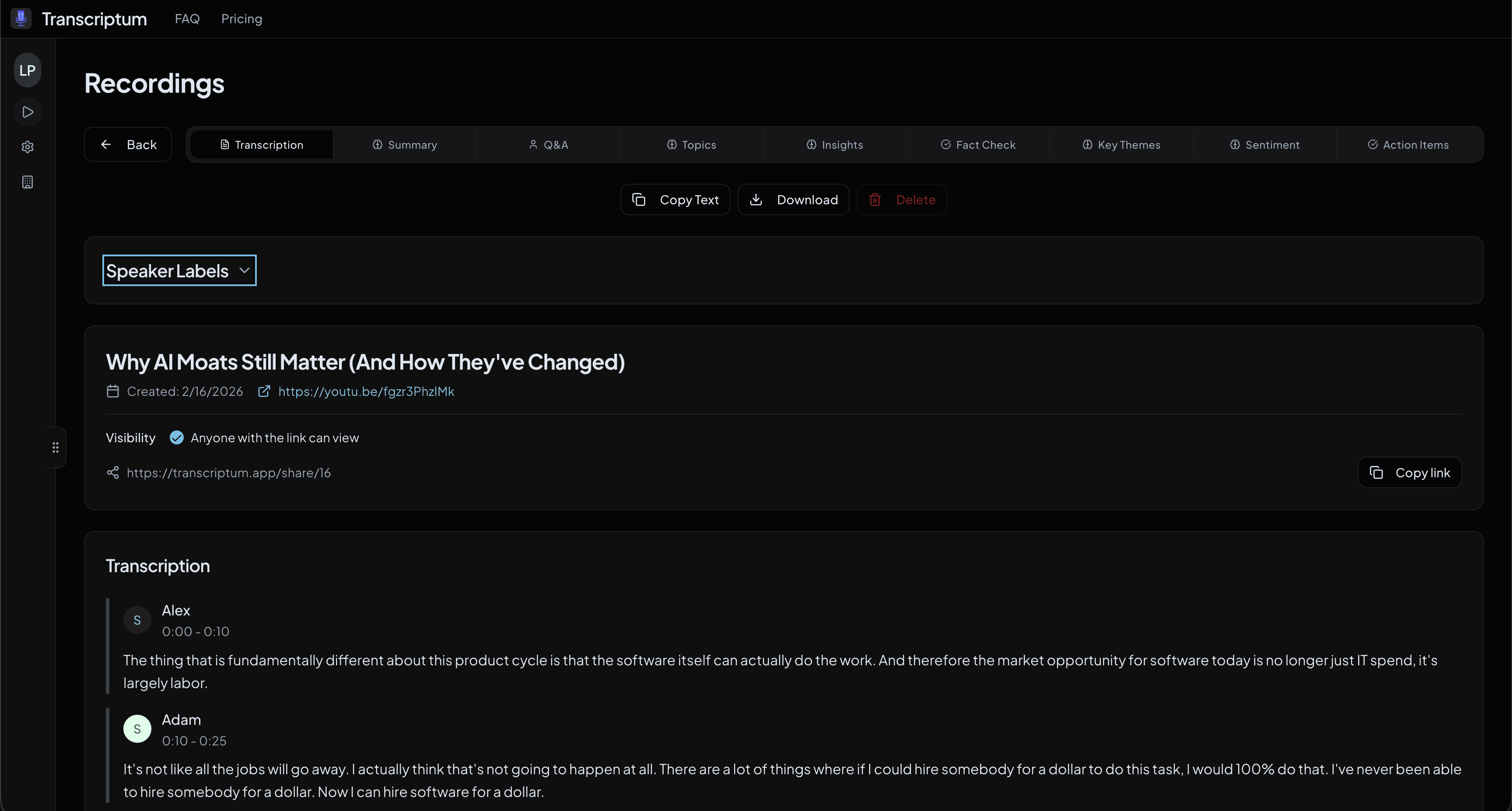 Transcriptum screenshot 2
