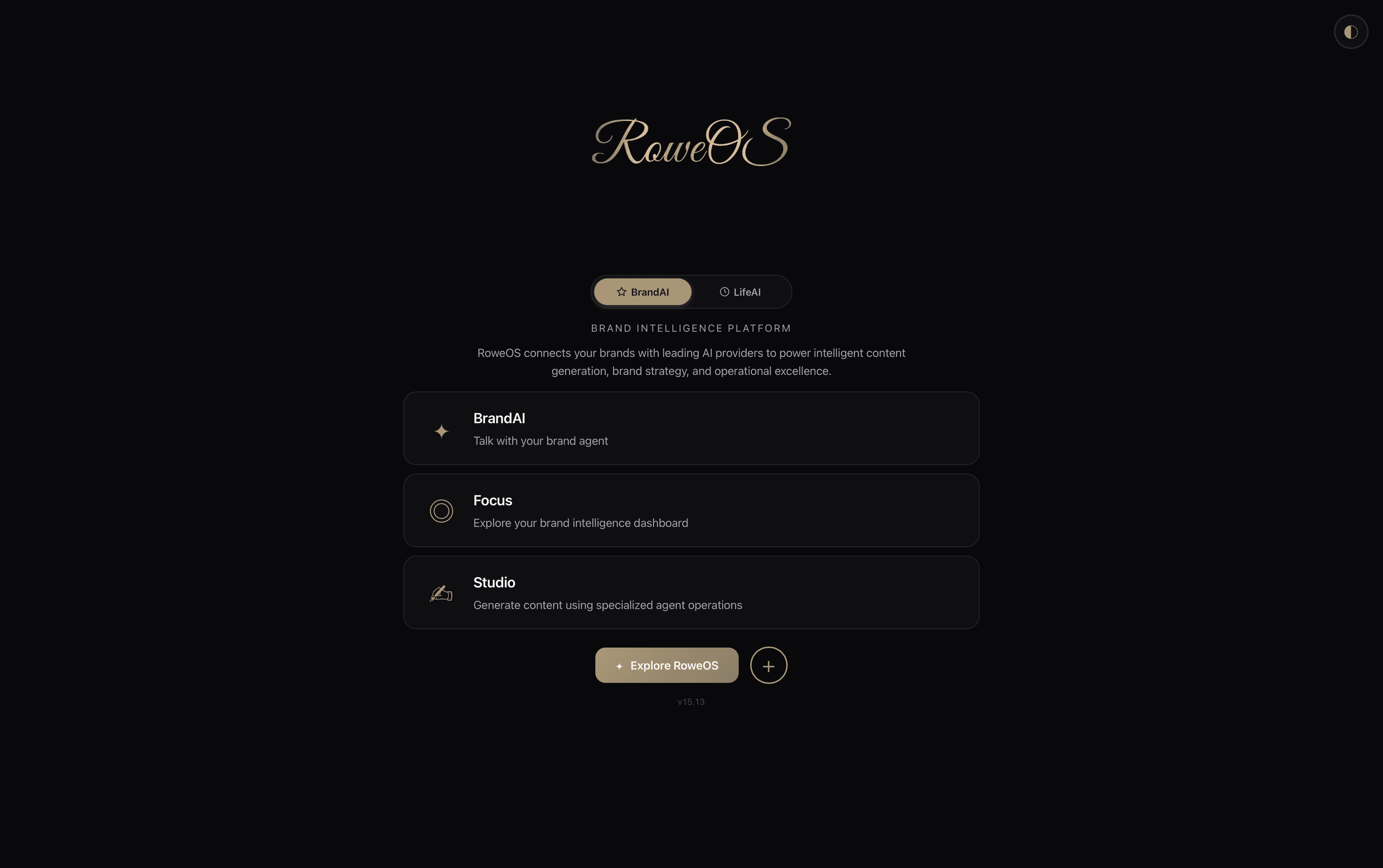 RoweOS screenshot 2